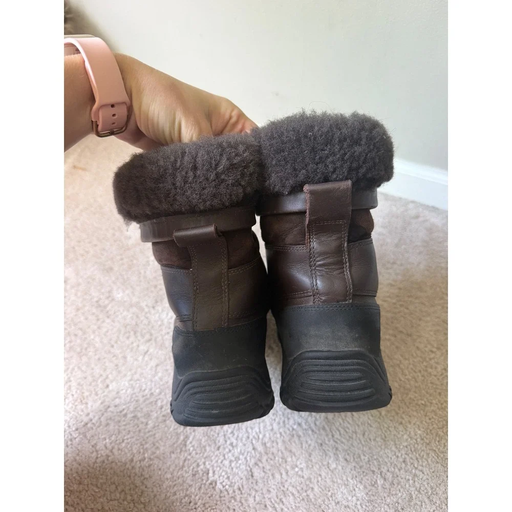 UGG Winter Boots Adirondack II Waterproof Event Leather Suede Brown 8.5